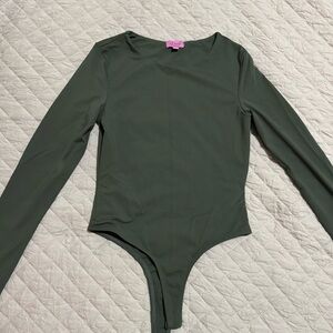 Women’s green bodysuit